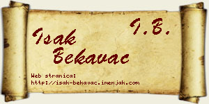Isak Bekavac vizit kartica